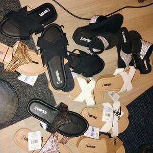 Luk-ees by muk luck woman's sandals. Assorted styles and sizes ..